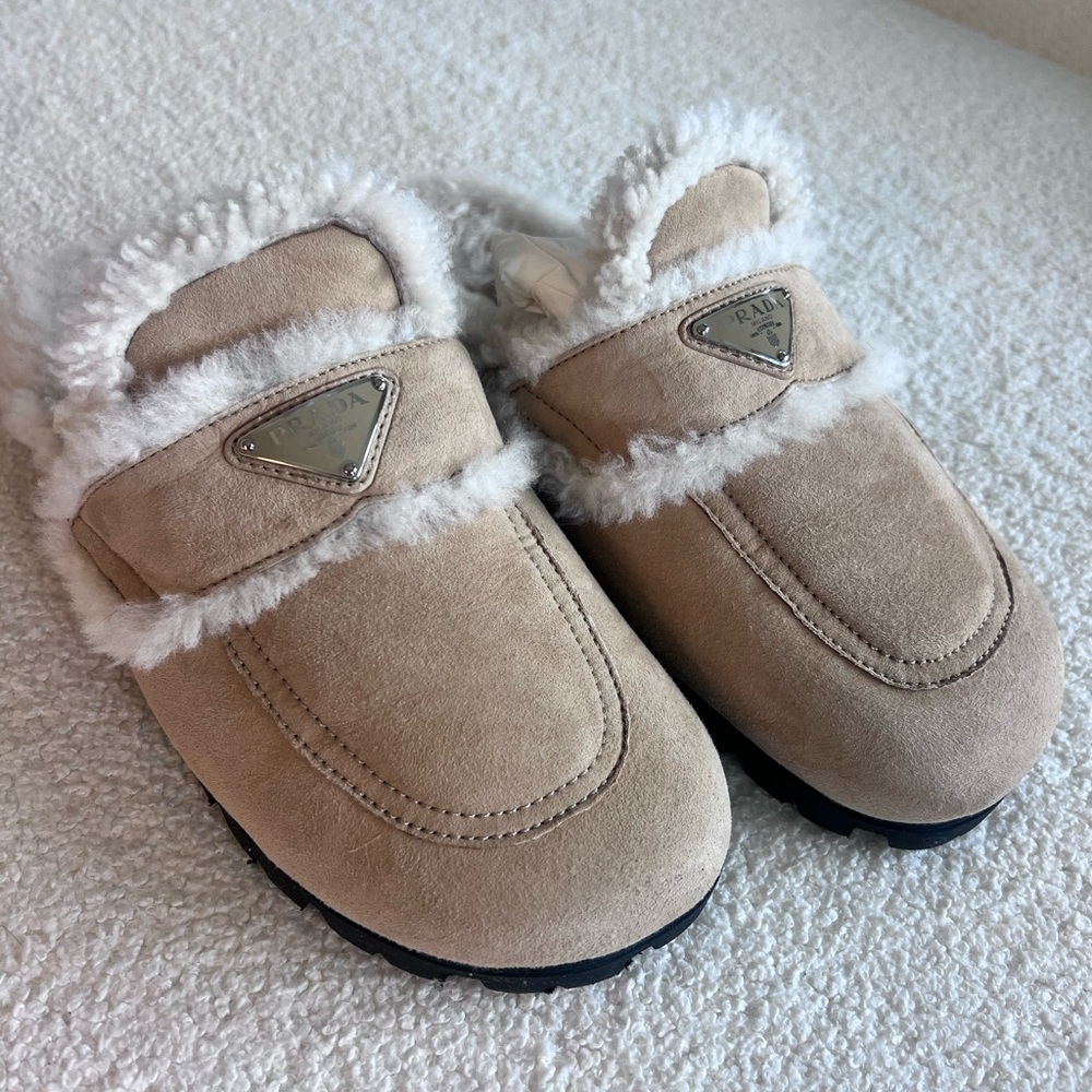 NEW Prada Shearling Mules